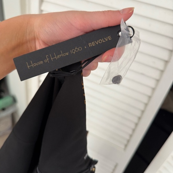 House of Harlow 1960 X Revolve Geometric Halter Neck Ruched Slit Maxi Dress - Picture 8 of 14